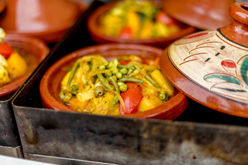 African food at a market