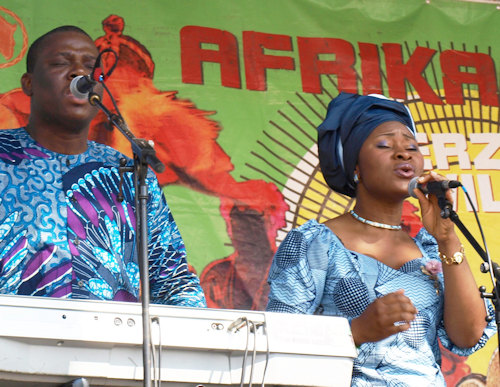 The Fair und Sensibel Band performing at Afrika Tage Wien