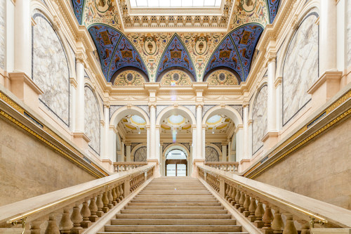Staircase inside the Albertina Modern