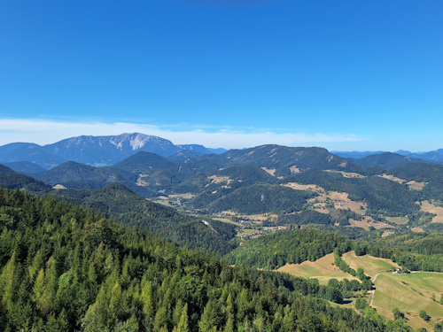 View of Schneeberg mountain from the Hohe Wand