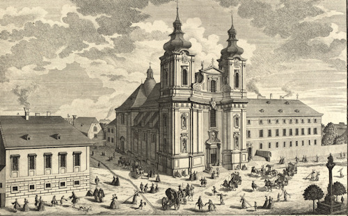 Drawing of the Alserkirche from 1724