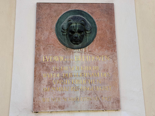 Beethoven plaque at the Alserkirche