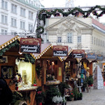 Christmas market booths