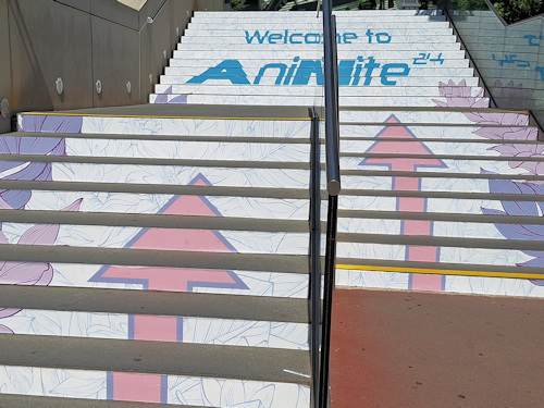 Set of painted steps