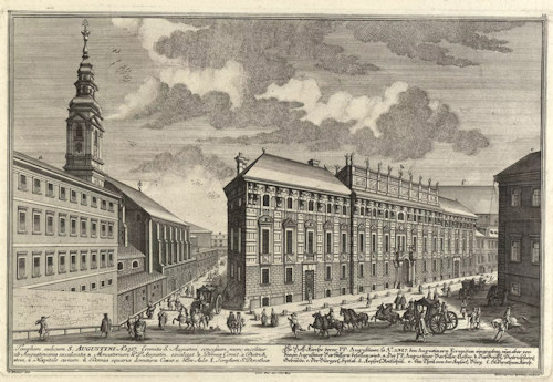 Copperplate engraving of the Augustinerkirche published in 1724