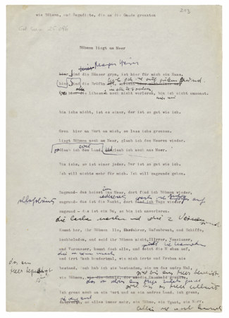 Text with handwritten revisions