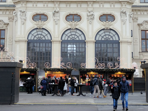 Belvedere Christmas market stands