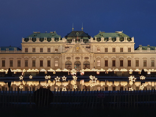 Belvedere Christmas market scenic view