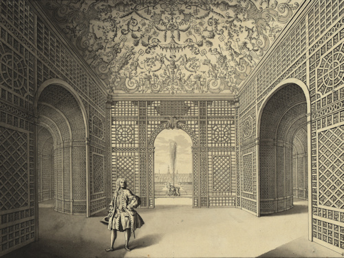 Drawing of an outdoor pavilion from 1730