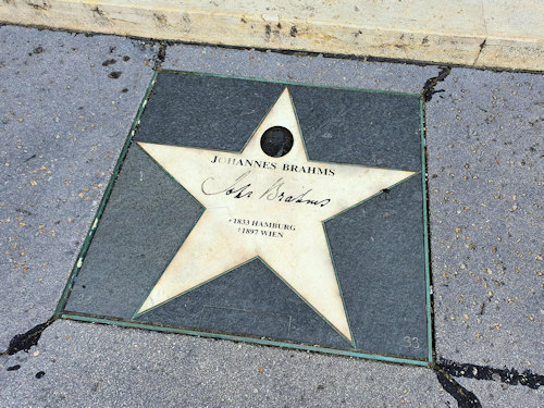 The Brahms star in a Vienna pavement