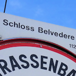 Sign for Schloss Belvedere