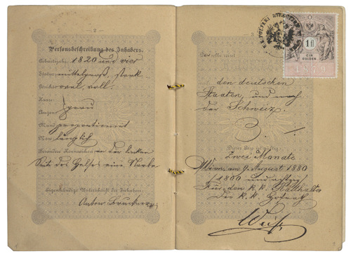 Anton Bruckner's passport