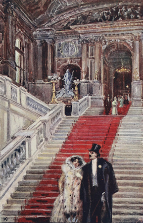 Painting for a grand theatre staircase around 1910