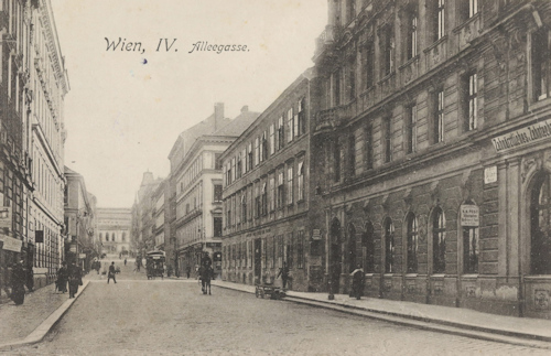 View down Argentinierstraße around 1904
