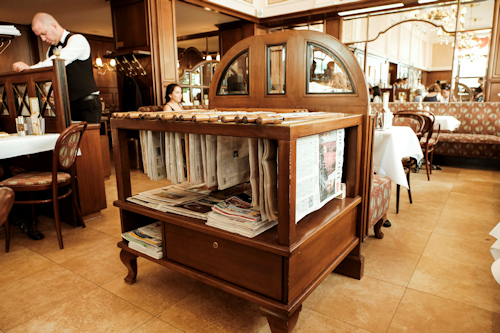 Inside a coffee house