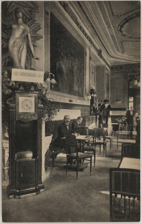 View inside Café Prückel around 1915
