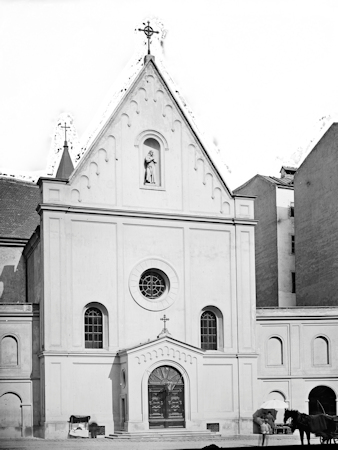 Photo of the Capuchin church from 1880