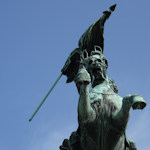 Part of equestrian statue