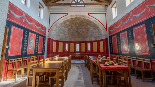 Inside a reconstructed Roman villa