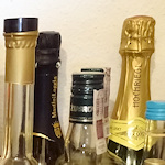 Bottles of spirits