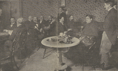Inside Café Griensteidl around 1890