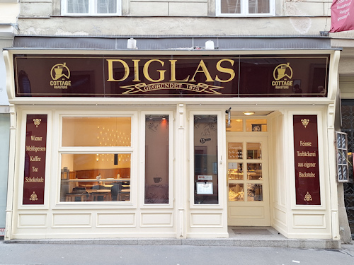 Front view of a coffee shop