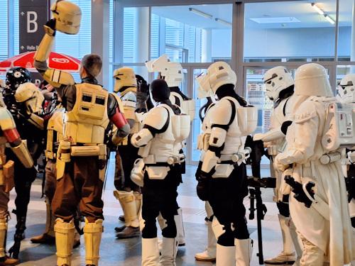 A group of cosplayers