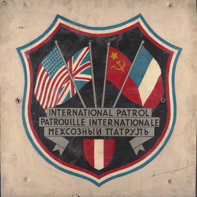 Sign for an international patrol in post-WWII Vienna