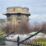 Flak tower and fence