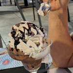 A serving of ice cream