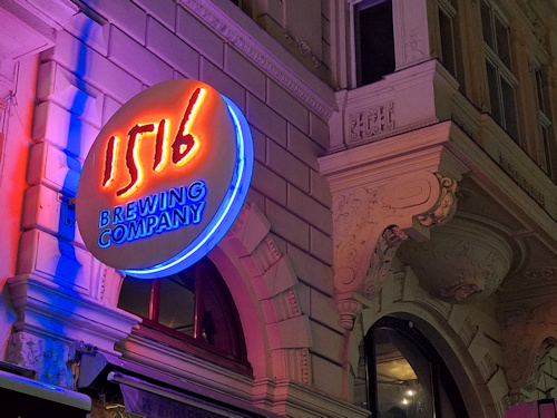 Brewing company sign