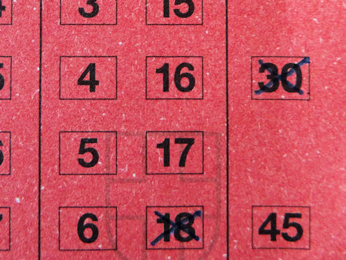 Filling out the day and time on a Parkschein