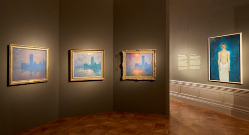 Three paintings by Monet