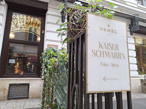 Sign for take-away Kaiserschmarrn