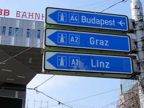 Motorway road signs