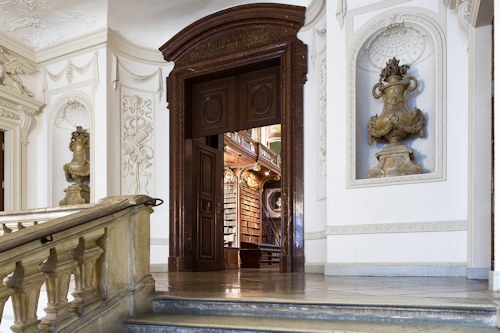 Baroque staircase and entry to the state hall of the National Library, Vienna