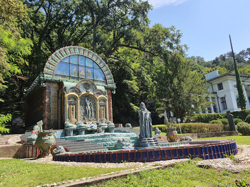 Garden fountain at the Ernst Fuchs Museum