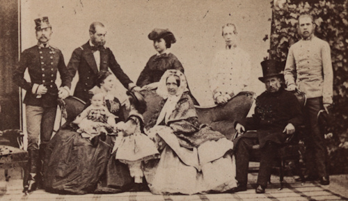 Photo of the ruling Habsburg family in 1860