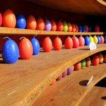 Egg-shaped candles on the Freyung