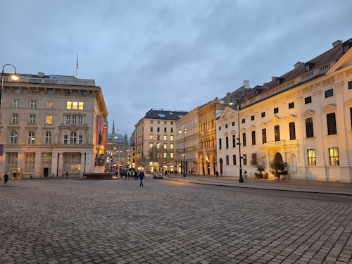 The Freyung square looking south