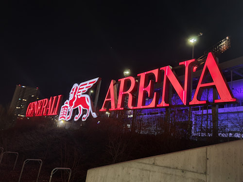 The Generali Arena sign