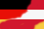 Merged German and Austrian flags