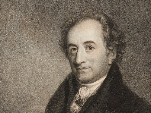 Engraving of Goethe