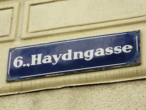 Haydngasse street sign
