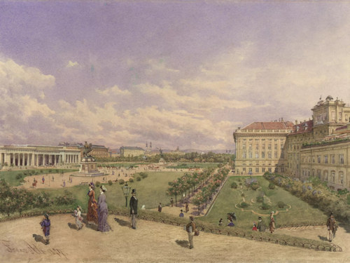 1877 painting of Heldenplatz