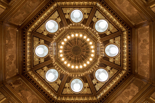 The ceiling of the main hall in the Hofpavillion