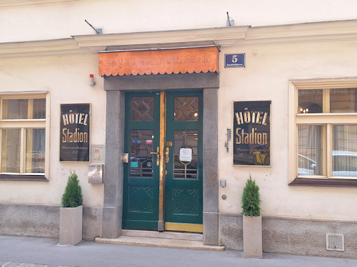 Entrance to the Hotel Graf Stadion