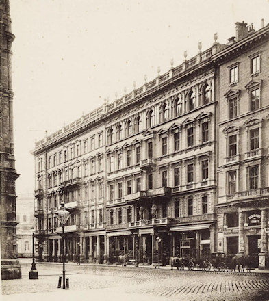 Hotel Sacher in a print from 1884