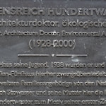 Hundertwasser plaque