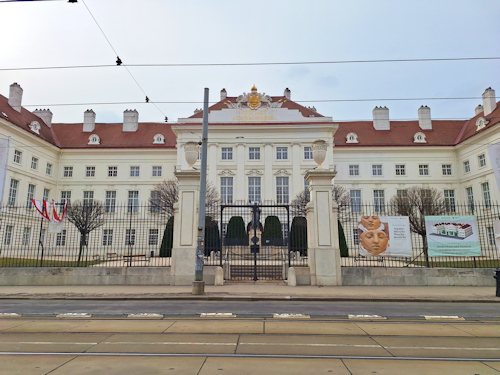 Front view of a neoclassical town palais